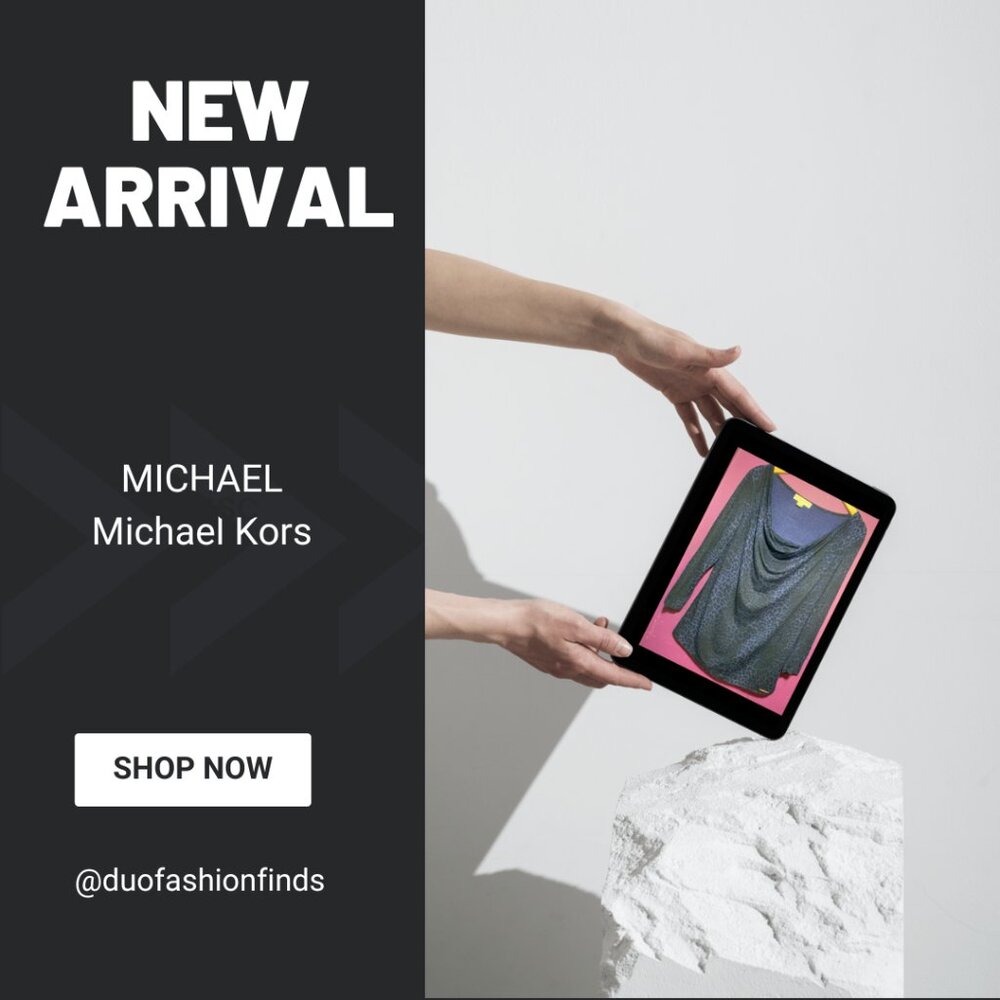 MICHAEL Michael Kors [Size M] Blue and Black Blouse